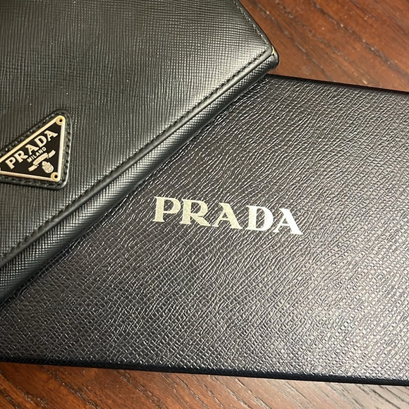 Prada Saffiano Leather Wallet in Black - Picture 12 of 14